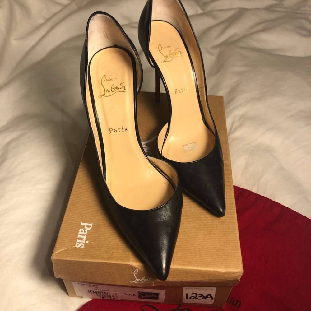 Christian Louboutin Iriza 100 Black Half d’Orsay